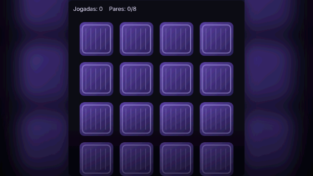Capa de Jogo da memória